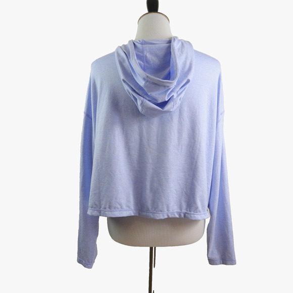 Athleta Size M Uptempo Crop Hoodie Lightweight Light Purple - Picture 5 of 11